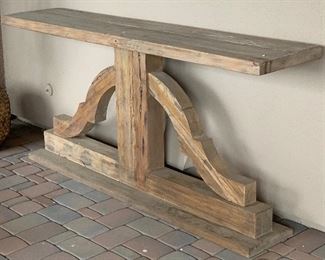 Rustic Outdoor Wood Accent Table	33.5x71.5x16.5in	HxWxD
