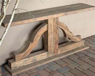 Rustic Outdoor Wood Accent Table	33.5x71.5x16.5in	HxWxD
