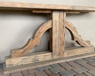 Rustic Outdoor Wood Accent Table	33.5x71.5x16.5in	HxWxD
