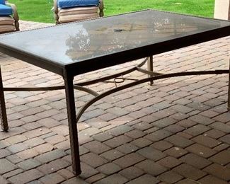 7pc Hampton Bay Outdoor Patio Set Table w/ 6 chairs	Table: 29x42x65in	HxWxD
