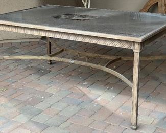 7pc Hampton Bay Outdoor Patio Set Table w/ 6 chairs	Table: 29x42x65in	HxWxD
