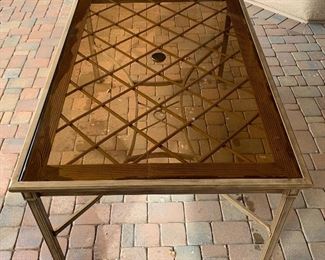 7pc Hampton Bay Outdoor Patio Set Table w/ 6 chairs	Table: 29x42x65in	HxWxD
