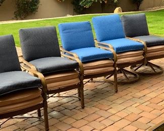 7pc Hampton Bay Outdoor Patio Set Table w/ 6 chairs	Table: 29x42x65in	HxWxD
