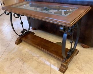 1 Weston Sofa Table Wood/Glass/Iron t729-4 #1	29x48x20in	HxWxD
