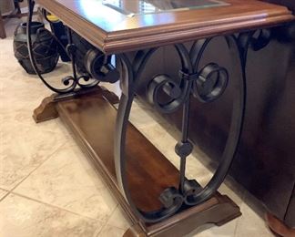 1 Weston Sofa Table Wood/Glass/Iron t729-4 #2	29x48x20in	HxWxD
