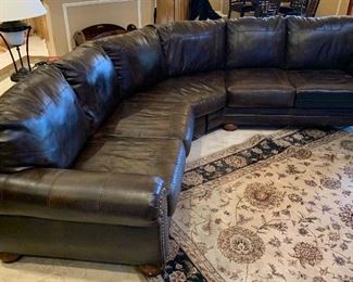 AS-IS Dura Blend Nailhead Sectional Sofa	37in H x 41in D 96in Long in each direction	HxWxD
