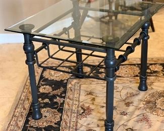 Glass & Iron End Table	22x24x27in	HxWxD
