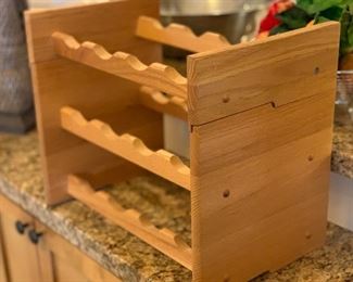 3 Tier Oak Bottle Holder		
