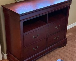 Cherrywood Media Console Cabinet/Dresser	35x42.5x16in	HxWxD

