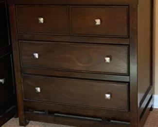 1 Contemporary Dark Wood Nightstand #1	28x27x18in	HxWxD
