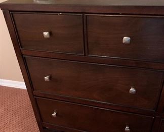 1 Contemporary Dark Wood Nightstand #1	28x27x18in	HxWxD
