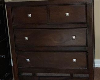 1 Contemporary Dark Wood Nightstand #2	28x27x18in	HxWxD
