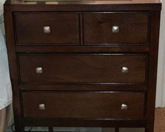 1 Contemporary Dark Wood Nightstand #2	28x27x18in	HxWxD
