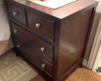 1 Contemporary Dark Wood Nightstand #2	28x27x18in	HxWxD
