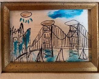 *Original art* Cory Bridge & Sailboats		
