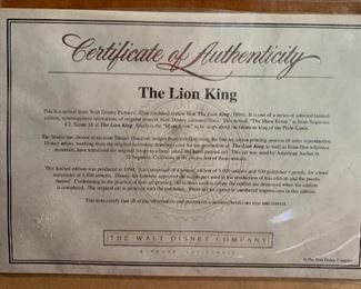 Lion King Seri Cel Animation Dual Lion		
