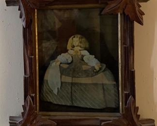 Antique Maple Leaf Framed Lady		
