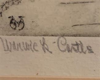 *Signed* Castle Print Juanita Harvey		
