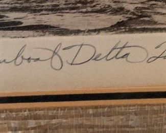 *Signed* Phillip Sage Steamboat Delta Queen Litho		