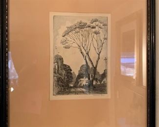 *Signed* Frederick Polley print Village		
