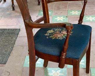 6pc Tapestry Seat Chairs	34 x 20 x 19	HxWxD
