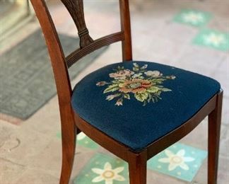 6pc Tapestry Seat Chairs	34 x 20 x 19	HxWxD

