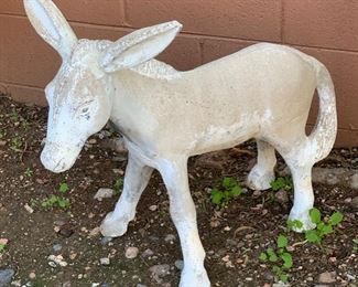 Concrete Donkey Yard Statue		
