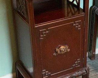 Asian Faux Bamboo Nightstand	29x16x13	HxWxD
