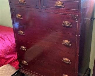 Asian Faux Bamboo Dresser	56x37x19.5	HxWxD
