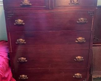 Asian Faux Bamboo Dresser	56x37x19.5	HxWxD
