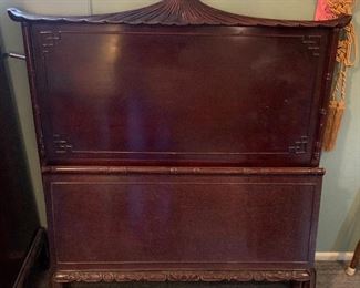 Asian Faux Bamboo Twin Bed Headboard/Foot		
