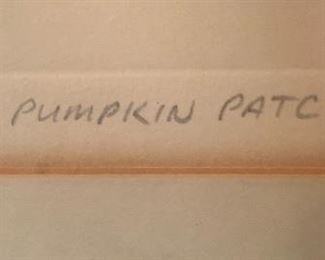 *Signed* Barry Eurene The Pumpkin Patch		
