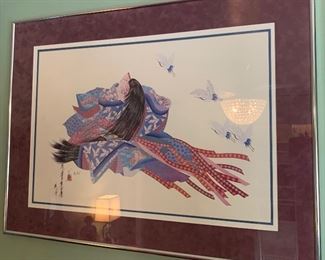 *Signed* Hisashi Otsuka Twelve Kimonos Numbered Litho  Rare	26x34in	
