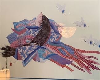 *Signed* Hisashi Otsuka Twelve Kimonos Numbered Litho  Rare	26x34in	
