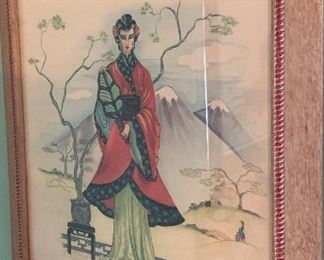 Asian Lady Framed		
