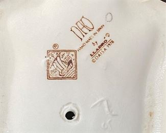 NAO by Lladro 0251 "Dog Yawning" curly haired puppy dog yawning/laughing		