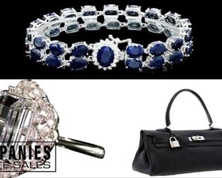 Hermes, Diamond Ring, Diamond Sapphire Bracelet