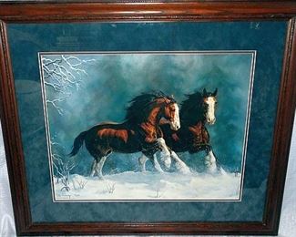 Framed Artist Signed & Numbered Print “Snow Kings” By Chris Cummings #11/850 