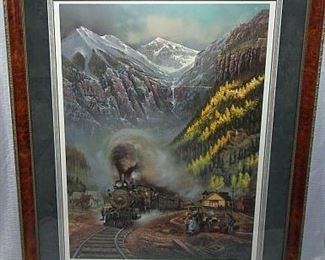 Framed Artist Signed & Numbered Print,  “Telluride Homecoming” By Ted Blaylock #112 of 950