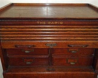 Oak Roll Front File "The Rapid"