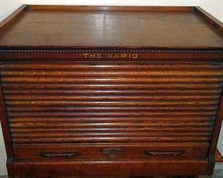 Oak Roll Front File "The Rapid"