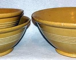 Early Yelloware, Mochaware Bowls