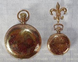 Hunter Case Pocket Watches Incl. Marked 14K