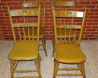 Stenciled Half Spindle Cottage Chairs