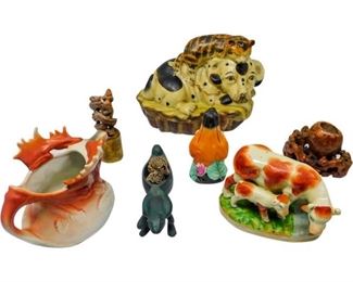 62. Various ceramic animal decor