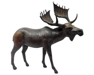 69. Wooden Moose Figurine