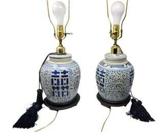 83. 2 Two matching ceramic Lamps