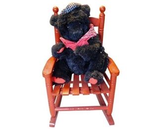 84. Vintage Teddy Bear with Rocking Chair