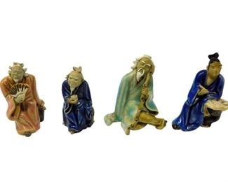 114. 4 Four Asian figurines