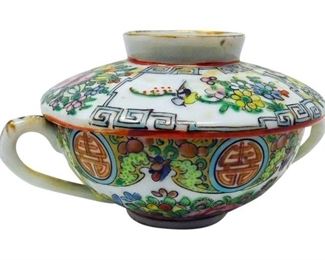 115. Vintage Porcelain Rice Dish with Bowl